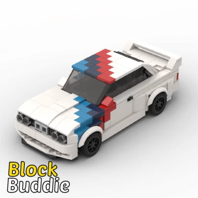 BRICK BMW M3 E30 Silber Grau Sport MOC Auto Car Rennwagen Klemmbausteine Geschenk