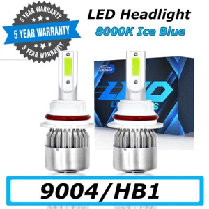 For Ford Mustang 1987-1993 LED Headlight H/L Beam 8000K Ice Blue 2X Kit - Picture 1 of 13