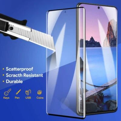 full cover 3D Curved full tempered glass film for Samsung s20+ screen protector - Image 1 of 4