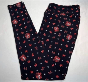 NEW LuLaRoe DISNEY TC Leggings BLACK RED Little Mermaid VILLAIN URSULA Halloween - Picture 1 of 4
