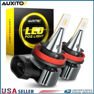 AUXITO H11 H8 H9 LED Amber Yellow Fog Light DRL Bulbs Lamp Super Bright 6000LM - Picture 1 of 13