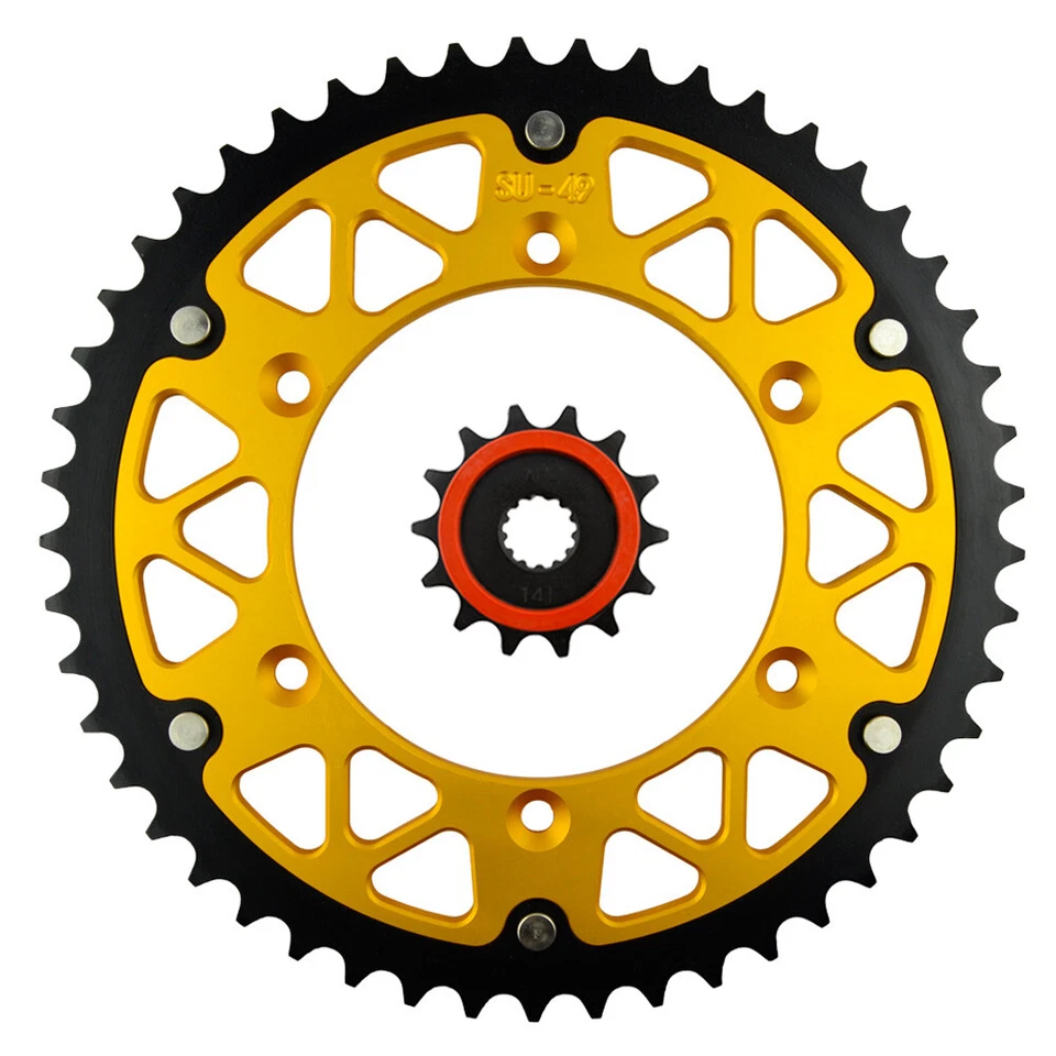 14-49T Front Rear Sprockets For Suzuki DRZ400 E/S/SM 2000-2024 RMZ250 2007-2021 — 第 1/1 张图片