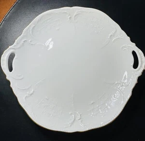 Rosenthal Germany Rose Collection Gilded Serving Platter With Handles - Picture 1 of 8