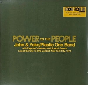 JOHN & YOKO THE PLASTIC ONO BAND Power To The People SEALED EP Yellow Vinyl  RSD - Picture 1 of 1