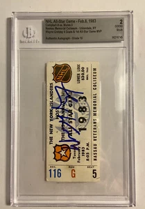 Wayne Gretzky GEM 10 AUTO SIGNED 1983 NHL All Star Game Ticket Stub-MVP! BGS COA - Picture 1 of 4