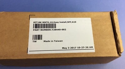 HP Sliding Ready Rail Kit, RK MNTG, 1U, Easy Install, SFF, G10 PN: 728440-02 - Image 1 of 2