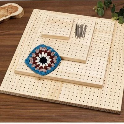 Crochet Blocking Board with 4/8 Rod Pins for Knitting and Crocheting Tool Kit UK