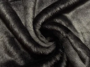 Super Luxury Faux Fur Fabric Material SOFT PLUSH NOIRE - Picture 1 of 5