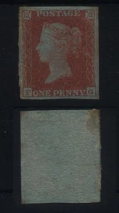 1841 1d Gicle original rojo azul fino como nuevo, letras en F/G, 4 márgenes, sin chapar - Imagen 1 de 1