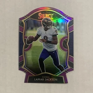 2020 SELECT PURPLE CONCOURSE DIE CUT PRIZM LAMAR JACKSON RAVENS - Picture 1 of 4