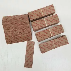 120 Coin Wrappers FLAT Tubular Paper Rolls for PENNIES Each roll holds .50 cents - Picture 1 of 1