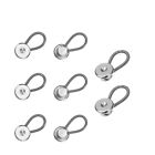 Elastic Metal Button Collar Extenders - 20PCS Set for Dress Shirts and Blouses