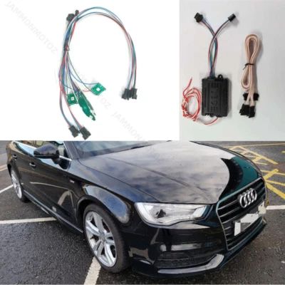 RGB Multicolor LED DRL Placa Faro APP BT Control Remoto Para AUDI A3 2014-2016 Foto 1 de 4