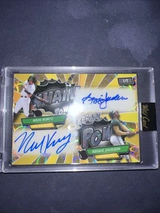 2024 Wild Card Baseball Dual Auto Reggie Jackson/ Nick Kurtz 1/1 ๐ฅ Athletic's - Picture 1 of 5