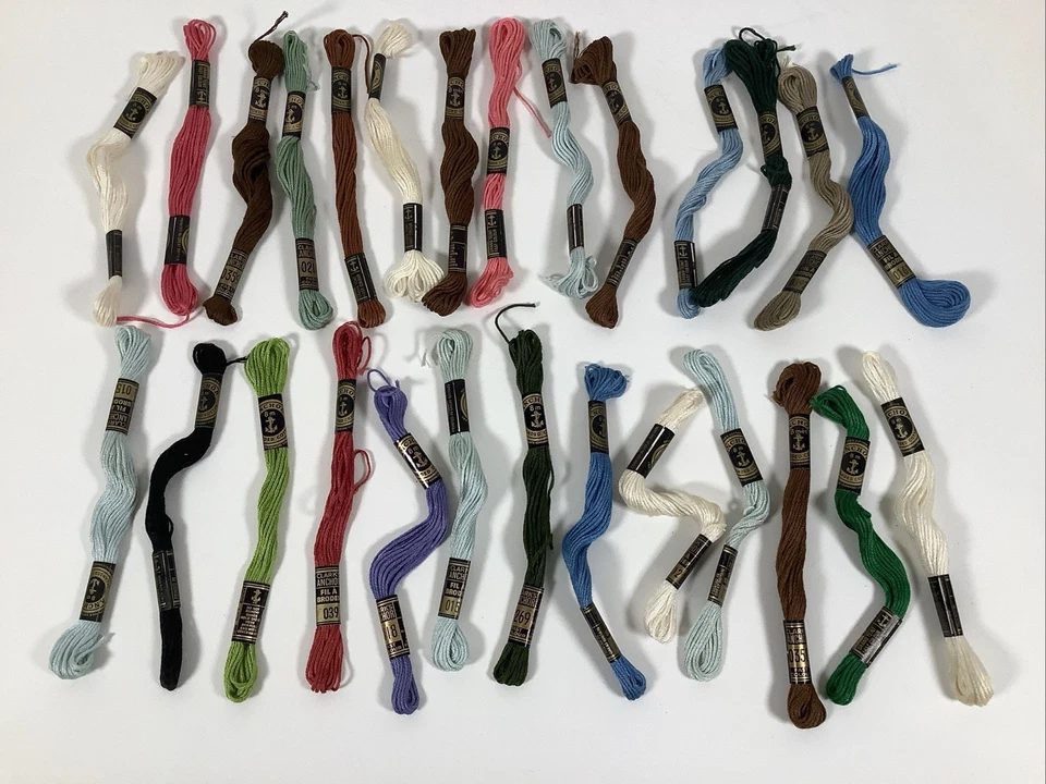 Anchor Embroidery Floss Strand Cotton Skeins Lot of 27 with some duplicates - Image 1 of 4