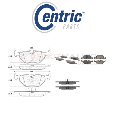 Centric Ceramic Disc Brake Pads w Shims for 1988-1999 BMW M3 2.3L 3.0L 3.2L xl — 第 1/4 张图片