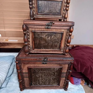 Set Of 3 Moroccan Style Boxes - Picture 1 of 8
