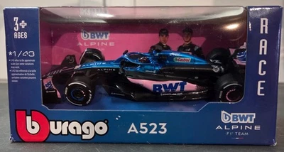 Bburago A523 Team BWT Alpine F1 Team #10 Pierre Gasly #31 Esteban Ocon 1:43 NOVO - Imagem 1 de 3