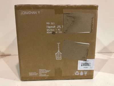 Pagoda Jonathan Y JYL7437B 16 pulgadas Colgante antiguo de metal con linterna de oro de 4 bombillas Foto 1 de 3