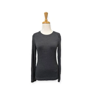 SmartWool Womens Base Layer Top Size M Medium Gray Merino Wool Outdoor Hiking - Picture 1 of 8