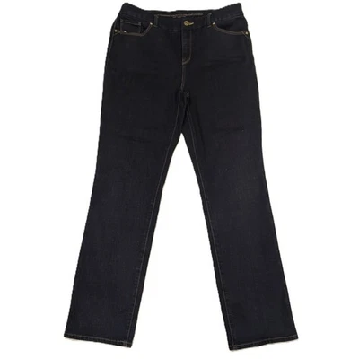 Pantalones de mezclilla Chico's So Slimming Girlfriend de pierna recta talla 10 S (talla de Chico's 1,5 S) Foto 1 de 4