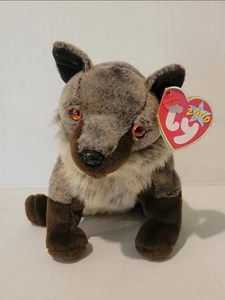 Juguete de peluche Ty Beanie Baby HOWL the Wolf vintage 2000 nuevo con etiquetas - Imagen 1 de 7