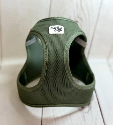 Chaleco Curli AG Cierre Malla de Aire Perro Cachorro Arnés Musgo Verde - Mediano Foto 1 de 4