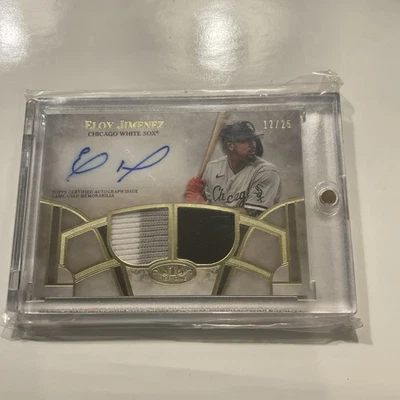 2021 Topps Tier One Eloy Jimenez Dual Relic Autograph #12/25 Auto - Image 1 of 2