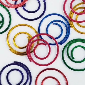 12 Metallic Spiral Clips 6 Clrs Spirals Paper Art Scrapbooking Cardmaking Crafts - Picture 1 of 4