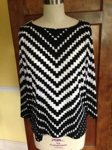 Chicos Women's 16 (3) Stretchy  3/4 sleeved Blouse - Picture 1 of 7