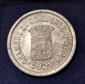 Monnaie de Nécessité ♦ Chambres de commerce de Oran - 10 CENTIMES 1921 Alu - Imagen 1 de 2