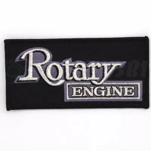 PARCHE DE MOTOR ROTATIVO - NEGRO con LETRAS PLATEADAS RX7 RX8 RX2 RX3 RX4 12A 13B 20B - Imagen 1 de 3
