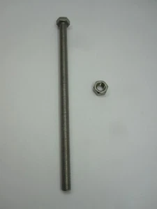 M10-1.5x200 Stainless A4-80 Hex Head Cap Screw Bolt Nut 10mm x 1.5 x 200mm FT - Picture 1 of 2