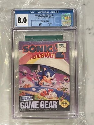 Sega Game Gear Sonic the Hedgehog 2 Sealed Graded CGC 8.0 A Not WATA VGA - Image 1 of 4