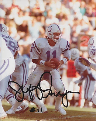 JEFF GEORGE SIGNED INDIANAPOLIS COLT 8x10 JSA PHOTO REDSKIN VIKING RAIDER FALCON - Image 1 of 3