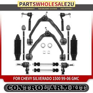 12x Front Control Arm Sway Bar Link & Tie Rod End for Chevrolet Silverado 1500