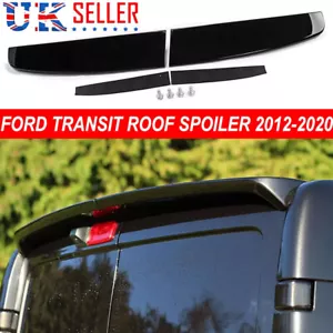 REAR TWIN BARN DOOR ROOF SPOILER FOR 2012-2020 FORD TRANSIT CUSTOM GLOSS BLACK - Picture 1 of 12
