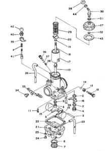 Conjunto completo de carburador para Yamaha MX400 1975 listo para instalar - Imagen 1 de 1