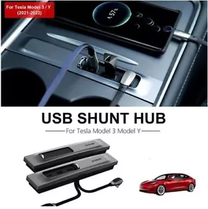 3 in 1 USB HUB Docking Station Quick Charger Adapter For Tesla Model 3/Y - Picture 1 of 8