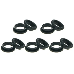 Tuerca profunda de interruptor de palanca Knurl fino de 15/32" 10 piezas para Gibson/Switchcraft negro - Imagen 1 de 1