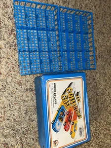 Vintage 1983 Zee Die Cast Collectors Case With Die Cast Car Holders Blue Vinyl - Picture 1 of 5