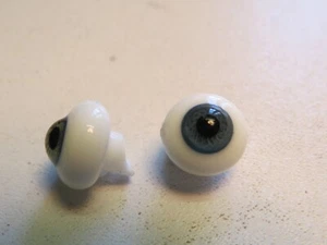 Antique Doll Eyes Blue 13Mm Solid Glass - Picture 1 of 2