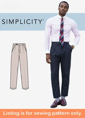 SEWING PATTERN Men Clothes Clothing Formal Pants Trousers Slacks Plus Size 10440 - Image 1 of 3