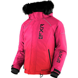 FXR Youth Fresh Snowmobile Jacket Thermal Flex Raspberry-Electric Pink Fade