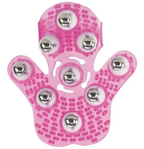 Pink Massage Glove : NEW Relax, Relieve Stress, Massage Glove, Rolls With Strap - Picture 1 of 5