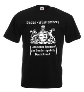Baden-Württemberg "Patrocinador Oficial" camiseta suaba funshirt party jga - Imagen 1 de 1
