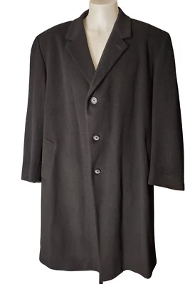 Wool Dress Men's Overcoat CM Platinum Series Overcoat Adult 52 Reg. Button Black - Image 1 of 4