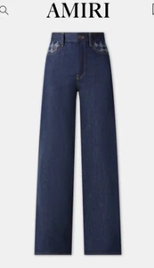 Amiri Women Jeans - WOMEN'S MA QUAD HIGH RISE WIDE Size 24 - Picture 1 of 2