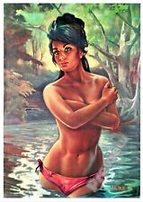 The Nymph J.H.Lynch British Paint Girl Woman Print Poster Wall Art Picture A4 +