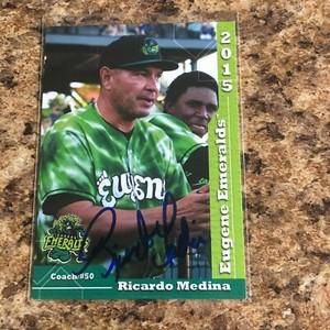 Ricardo Medina Signed 2015 Eugene Emeralds Team Set Rc Auto Chicago Cubs